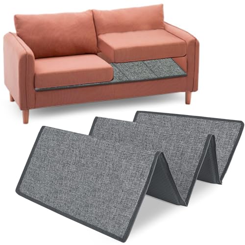 VERONLY Stützpolster Sofa für Durchhängender Sitz,17"x44" Faltbar Sofa Saver Kissen Stützbrett Kissen Komfort Sofa Ersatzteile mit MDF-Platte für Meisten 3 Sitzer Sofas(Grau,111.7x43cm)