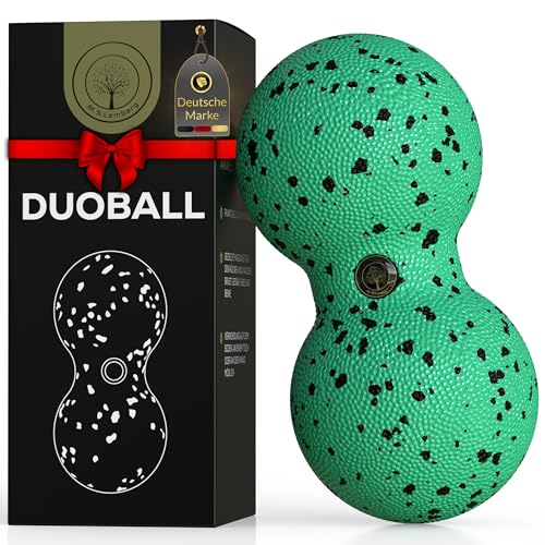 M.S.Lemberg® Duoball - Faszienball Massageball für Selbstmassage - Ideale Massage für Rücken, Nacken, Schulter, Wirbelsäule & Beine - Twin Peanut Duo Ball Faszienrolle - Doppelball klein 8cm