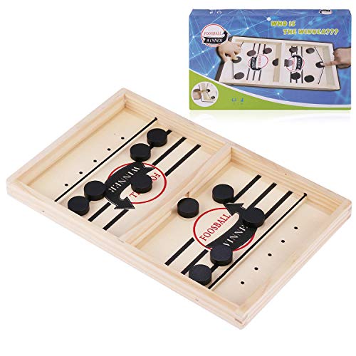 JOYUE Katapult Brettspiel, Fast Sling Puck Game Tragbares Eisball-Kampfspiel Bouncing Hockey Brettspiel, Tisch Slingshot Brettspiel, Spiel Stoßstange Schach, Desktop-Spiel für Kinder & Eltern-Kind