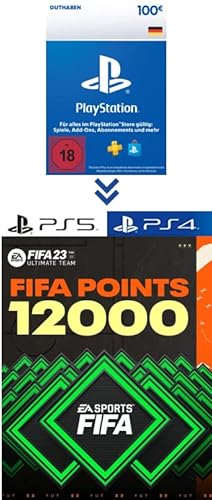 PlayStation Store Guthaben für FIFA 23 Ultimate Team - 12000 FIFA Points - PS4/PS5 Download Code - deutsches Konto