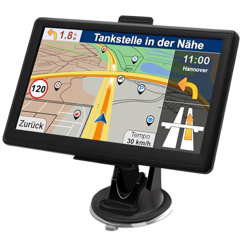 Jimwey Navigationsgerät für Auto LKW 2024 - GPS Navi LKW Navigation für Auto PKW 7 Zoll mit Europa UK 52 Karten, Lebenslang Kostenlosem Kartenupdate, POI Blitzerwarnung Sprachführung Fahrspurassistent