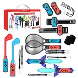 12 in 1 Switch Sport Zubehör Set Bundle – 2025 Familienparty-Paket Spiel Zubehör Set Satz für Nintendo Switch & OLED Sportspiele