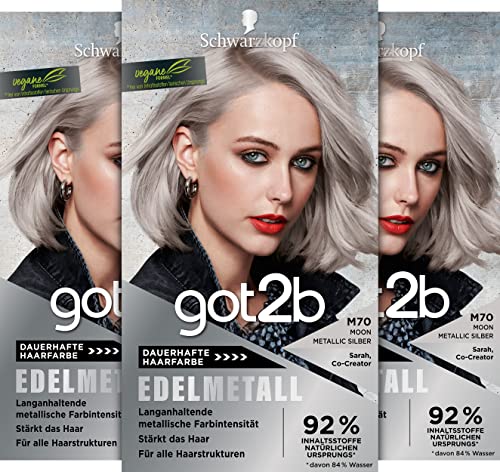 GOT2B Edelmetall M70 Moon Metallic Silber Stufe 3, 3er Pack (3x 143 Ml)