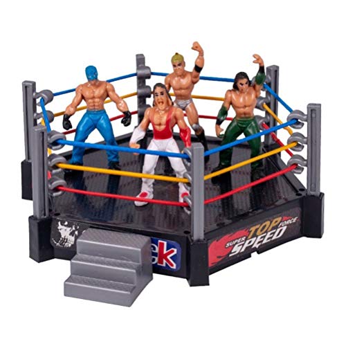 TYFY Mini-Spielset Wrestling, Kampfspielzeug, Wrestler, Funny Wrestling Ring Set Spielzeug Kinder, Ringe Set Kinder