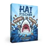 DENKRIESEN - Haifischen | Kartenspiel – Lustiges Memospiel mit Würfeln | 2-5 Spieler | Ab 6 Jahren | Familienspiel für Kinder & Erwachsene | Denk- & Merkspiel mit Strategie | Perfekt für Zwischendurch