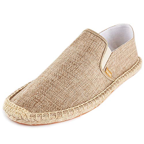 Alexis Leroy Espadrilles Herren Slip On Casual Leichte Einfarbig Espadryle Aprikose 42 EU