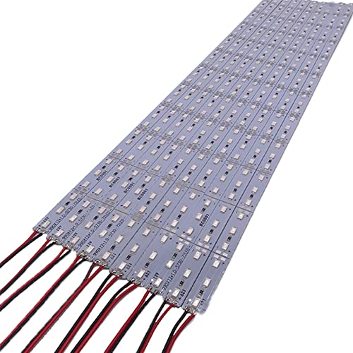 Lskjzzn LED-Pflanzen wachsen DC 12V 5730 SMD LED Bar Lichter Kompatibel for Aquarium Gewächshauslampe 10pcs 50cm (Color : Clearly Cover, Size : 2Red 1 Blue)