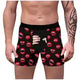 Eauptffy Unterhose personalisiert Geschenke männer Boxershorts Mit Gesicht Foto Bedrucken lustig für Herren Weihnachten Valentinstag Geburtstag Geschenk