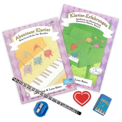 Abenteuer Klavier 2. Hauptband: Erfahrungen u. Spielbuch zur Schule 2 von Janet Vogt, Leon Bates (ISBN 9783909415274, 9783909415380) Stater-Set