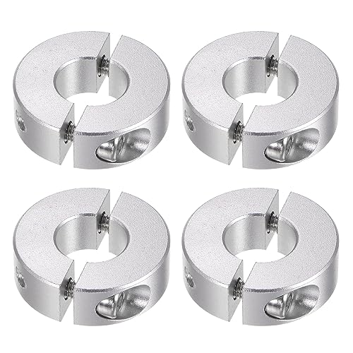 QUARKZMAN 4Stk Geteilte Stellringe 13mm 30mm AD 10mm Breite Aluminiumlegierung Tiefenanschlagringe Klemm für Stopfen Positionshalter Zahnräder Maschine Hilfsmittel Industrie Eloxierung