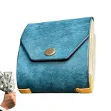 Setauoo Geldbeutel, schneller Geldzugriff, Leder, Geldscheintasche mit Magnetverschluss für Friseure, Kassierer, Barkeeper, Kellner, kleine Unternehmen, blau, Refer to description, Unisex