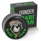 Mari & Juan Premium Grinder I Juan Edition I 2-teilig I ø 4 cm mit einer Gesamthöhe von 2 cm I aus hochwertigem Kunststoff I Kräutermühle zum Mahlen von Kräuter, Gras, Tabak, Gewürze