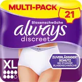 Always Discreet Inkontinenz XL 21 Höschen Plus Für Frauen (3X7 Stück), Verhindert Auslaufen Und Gerüche, Angenehm Und Kaum Spürbar