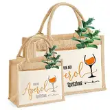 AMBERGER DESIGN by A&M Osterhage amd Jute-Tasche Ich bin auf Aperol Spritz Tour | personalisiert | Geschenk-Tasche Jute-Beutel Nachhaltig | hochwertig Größe S od. M