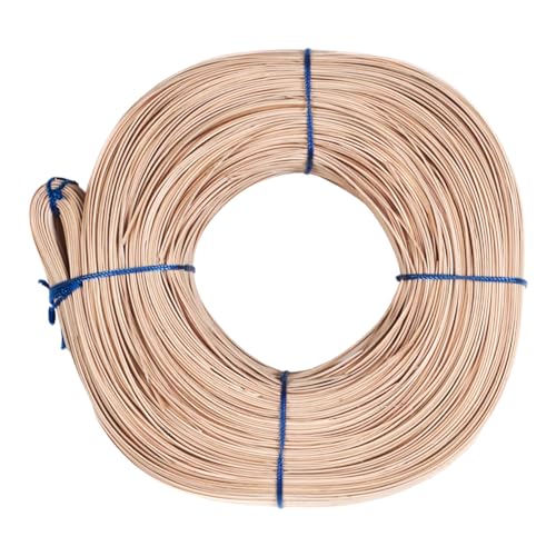 fitalia Stuhlflechtrohr, 3,00 mm, gerollt 250 gr. Blauband, Rattan Natur Halbglanz,