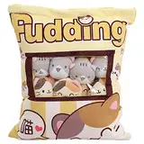 Nettes Snack-Kissen-Plüschtier-Spielzeug-Pudding-dekorative entfernbare Kitty-Katzen-Puppen-kreative Spielzeug-Geschenke für Kinder