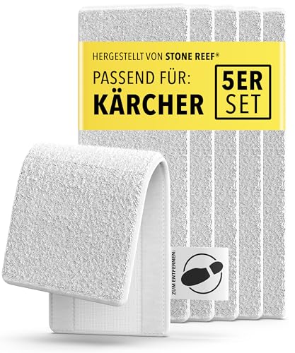 STONE REEF® Dampfreiniger Ersatztücher für Kärcher - [5er Set] - passend für alle Kärcher Easyfix Modelle SC1, SC2, SC3, SC4, SC5, kompatibel mit Kärcher-Dampfreiniger, Ersatzbezüge für Dampfreiniger