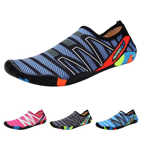 Qimaoo Unisex Strandschuhe Strand Schwimmschuhe Schnell Trocknend Schuhe Aquaschuhe Badeschuhe Wasserschuhe Surfschuhe - Upgrade Grün-erwachsene - Gr. 38 EU