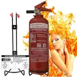 Brandengel® 2 L Schaum Feuerlöscher EN 3 Manometer Halterung Messingarmatur Sicherheitsventil, 5 A, 34B (Mit Prüfnachweis u. Jahresmarke) Küche Haushalt Gastro Hotel