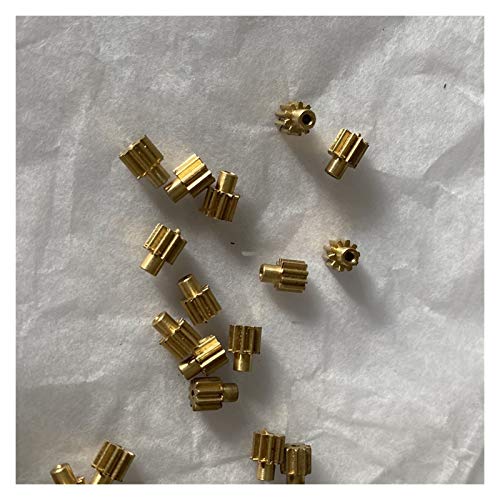 Ritzel, Motorritzel, Motorritzel, Metallgetriebe, Untersetzung, Kupfergetriebe, 1 mm Loch, 0,3 m, 10 Zähne, 10 Zähne (3,6 mm Außendurchmesser) GS (Lochdurchmesser: 1 mm, Anzahl der Zähne: 10 Zähne)