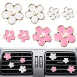 URAQT Auto Diffuser, 8 Stück Gänseblümchen Blume Auto Lufterfrischer Clip Air Outlet Lüfterfrischer Vent Clips Auto Innendekorationszubehör Auto Parfüm Diffusor Mit 4 x Aromatherapie Tabletten