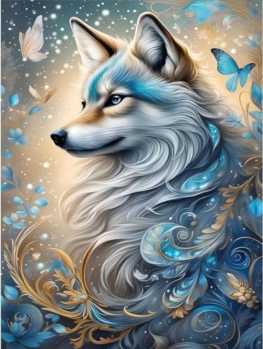 Diamond Painting Erwachsene - wolf Diamant Painting Bilder Erwachsene,5D wolf Diamond Art Bilder Set Für Erwachsene Dekorationen 30x40cm