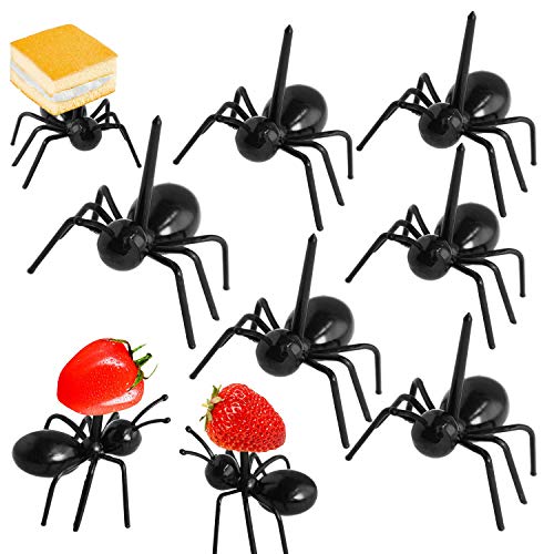 Pinowu Ameisenfutter Picks wiederverwendbare Obst Dessert Gabel (24 stück), Ameisen Zahnstocher Tier-Appetizergabel für Snack Kuchen Dessert mit Geschenkbox