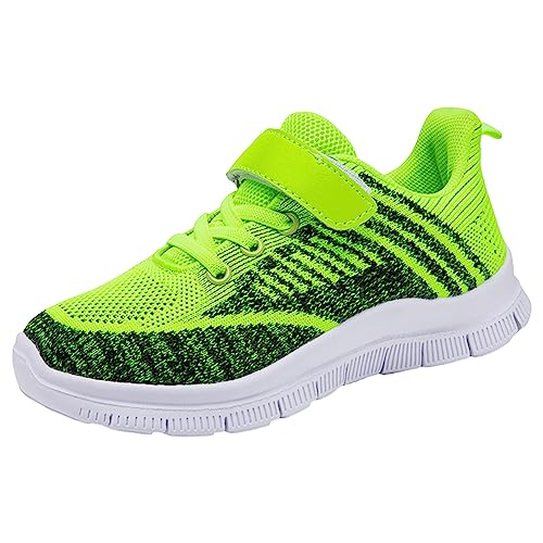 Turnschuhe Jungen Mädchen Leicht Atmungsaktiv Sportschuhe Flach Dicker Klettverschluss Hallenschuhe Boden Rutschfest Modische Laufschuhe Ganzjahres Outdoor Fitness Sneaker Straßenlaufschuhe Gr 28-40