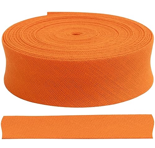 AERZETIX - C68024 - Dekoratives Schrägband 4.5 Meter x 18 mm - Farbe Orange - aus Polyester/Baumwolle