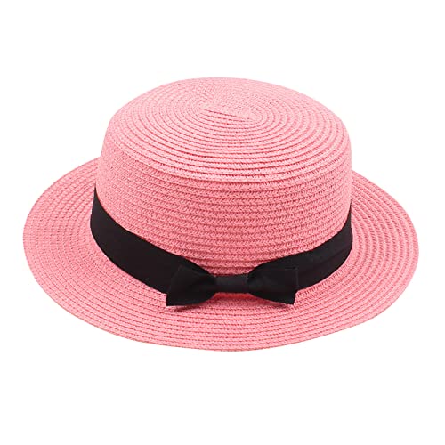 Kappe Ventilator Jungen Kleinkind Sommer Fedora Strohhut Breite Krempe Floppy Beach Sun Cap Visor Hat Moderner Sonnenhut Herren (H, One Size)