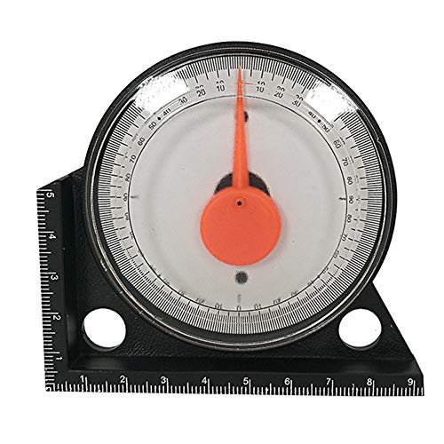 Winkelmesser Hohe Präzision Mini Slope Messgerät Neigungsmesser Multifunktions Tilt Level Lineal Magnetischer Zeigerwinkel Meter(9,5x9,5 cm)