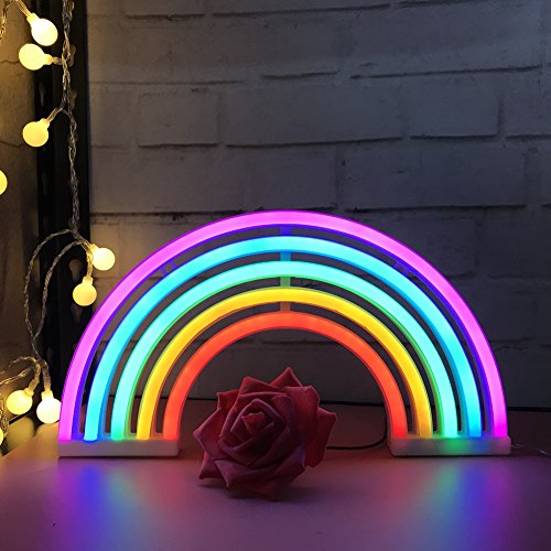 Nordstylee Neon Regenbogen Leuchtschilder - LED Nachtlicht für Kindergeschenk Wand Geburtstagsfeier Weihnachten Hochzeitsdekoration