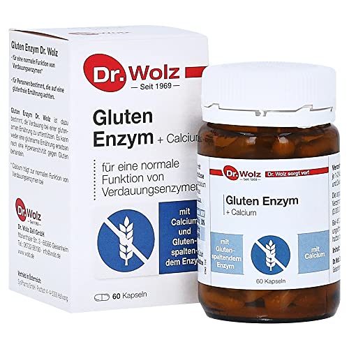 Gluten Enzym Dr. Wolz | hilft Gluten abzubauen | mit Gluten spaltendem Enzym | 60 Kapseln