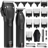 Profi Haarschneidemaschine und T-Klingen Trimmer Kit für Herren - Slopehill Schnurloser Barber Haarschneider Mit LED -Anzeige, Präzisions Haartrimmer Bartschneider Barttrimmer Set für Männer