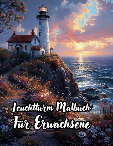 Leuchtturm Malbuch für Erwachsene: 50 bezaubernde Leuchttürme zur Entspannung und zum Stressabbau | Meditative Momente mit majestätischen Leuchttürmen