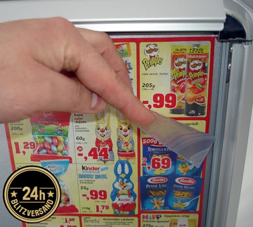 6 Stück Ersatzfolie DIN A1 für Kundenstopper, Plakatständer & Aufsteller – Transparente Schutzfolie UV-beständig, Wetterfest, Antireflex, Einlegefolie für Klapprahmen Werbetafeln Indoor Outdoor 0,5mm
