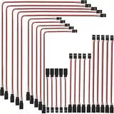 RUNCCI-YUN 25 pcs RC Servo Verlängerungskabel，JR Servoverlängerung，Servokabel，Servokabel 3 Pin Kabel ，JR Stecker Verlängerung， 5 sizes（10 cm, 15 cm, 30 cm, 50 cm und 60 cm）