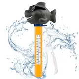 Schwimmendes Wasserthermometer, Schwimmbad Thermometer, Cartoon-Wassertemperatur Thermometer, Bruchsicheres Schwimmbadthermometer mit Seil, Geeignet für Whirlpools im Innen- und Außenbereich, Pools