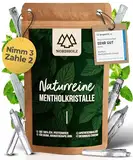 NORDHOLZ® Mentholkristalle [100gr] für Sauna in Premium Qualität aus 100% Minzöl - Befreit die Atemwege und sorgt für natürlich intensiven Duft in der Sauna - Menthol Kristalle Sauna Zubehör