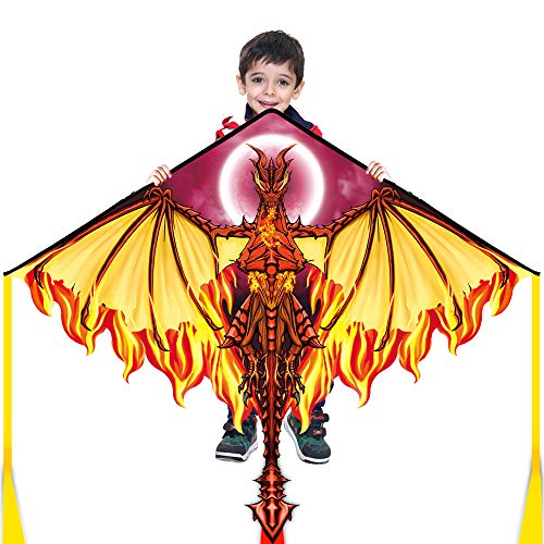Mint's Colorful Life Drachen Drache für Kinder Erwachsene, einleiner flugdrachen Bester Groß Beach Drachen, 100m Drachenschnur inklusive