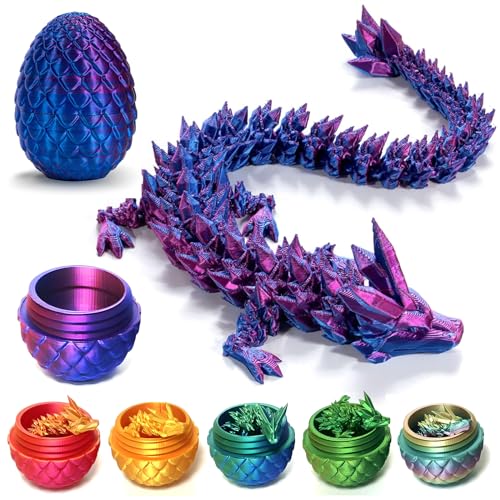 Yearsahrk 3D Gedrucktes Drachenei Geheimnisvolle Drachen Spielzeug Realistische Realistische Beweglicher Drachen Figuren Überraschung Easter Dracheneier Wohnkultur