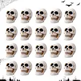 JIEBAO 20 Stück Harz Totenkopf Set Mini Totenkopf Figur Mini Schädel Totenkopf Modell Totenschädel Deko Halloween Totenkopf Deko Für Halloween Horror Party/Dekoration Für Halloween