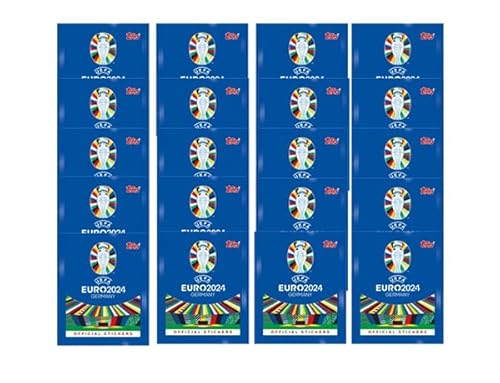 Generisch Topps UEFA EURO 2024 Sticker Kollektion – 20x Stickertüten je 6x Sammelsticker