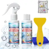 Abtauspray für Gefrierschrank, Enteiserspray für Gefrierschrank 120ml*2, Mit Schaber und Handtuch, Vielseitig Einsetzbar, Einfache und Sorgenfreie Wartung