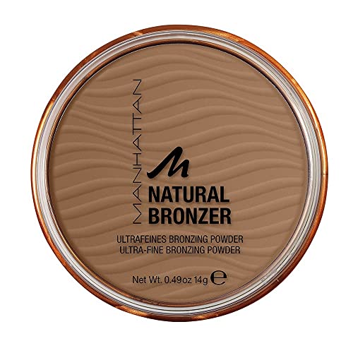 Manhattan Natural Bronzer, Farbe 001 Sunlight, wasserfestes Bronzing-Puder für einen individuell gebräunten Teint, 14 g