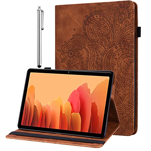 GLANDOTU Hülle für Samsung Galaxy Tab A9 Plus 2023 Schutzhülle mit Stylus und Stifthalter, Galaxy tab a9+, Ultra Dünn Flip PU Leder Cover Case für Samsung Tab A9 Plus Hülle (Braun)