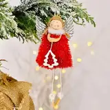 tkerinse Hängende Ornamente Engel Puppe Anhänger, Weihnachten Hängende Engel Puppe Plüsch, Flauschige Engel Weihnachtsdekorationen Baum Anhänger Niedliche Weihnachtsdekoration für Home Party Neujahr