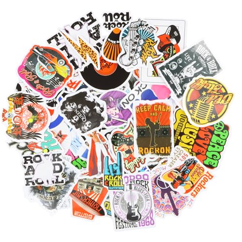 Aufkleber Rock Bands 100 Stück Rock Aufkleber Modellbau, Waterproof Stickers For Motorcycle, Rock Band Stickers, Heavy Metal Punk Musik Band Sticker, Für Laptop, Computer, Auto, Motorräder, Gepäck