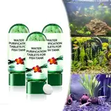 Powerful Aquarium Water Purification Tablet, Water Purification Tablets, Aquarium Remover, Non-Toxic and Fast Water Purification, Water Purification Tablets for Fish Tank, Fish Tank Aqua Safe (3 Pcs)