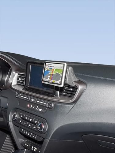 KUDA Navigationshalterung Passend für Kia Ceed/Proceed/XCeed ab 2018 Navigationskosnsole für Navigation, Navi und mehr - für Tomtom, Garmin, Snooper, Becker - Kunstleder, Schwarz, 7615
